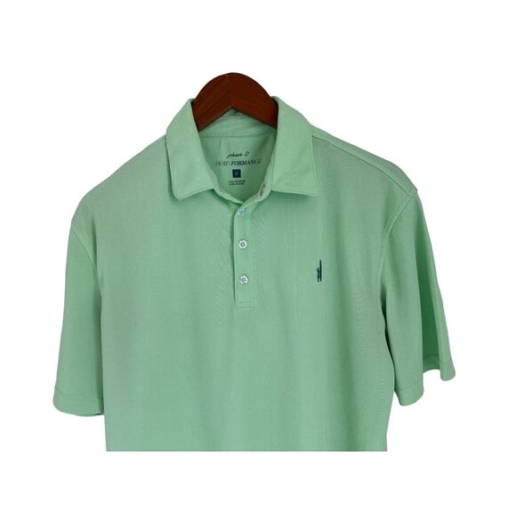 Johnnie-O Golf Polo Shirts Light Green Short Sleeve Size Med - Picture 2 of 6